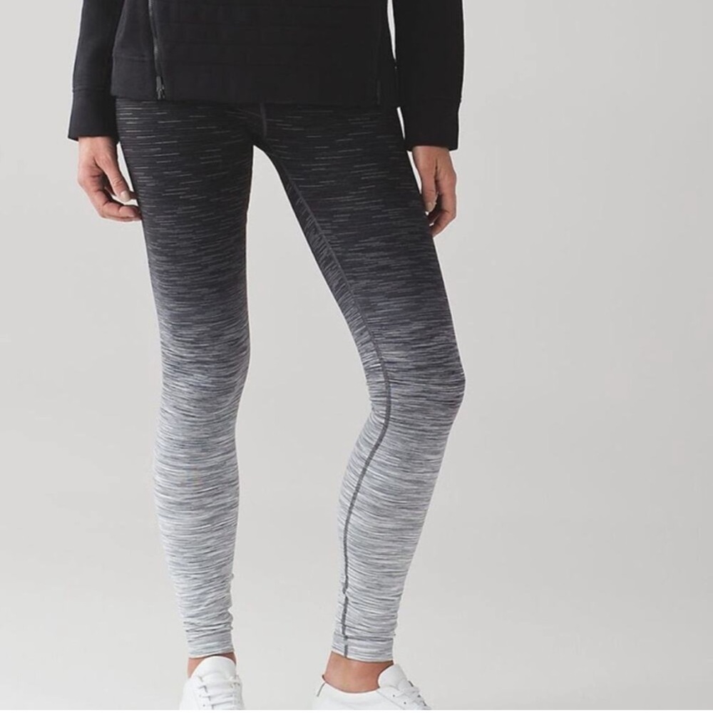 lululemon athletica Ombre Black and Gray Leggings